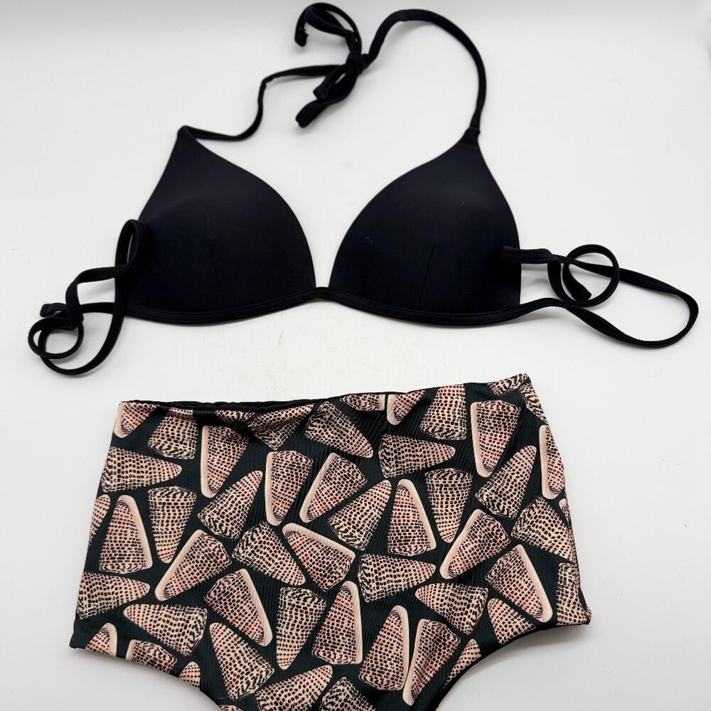 Cone Shell in High Waisted Two Piece Set